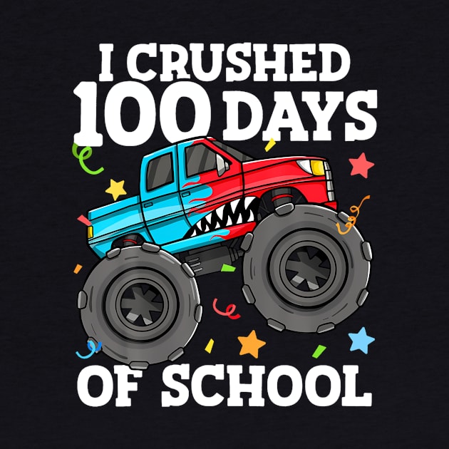 100 Days of School Monster Truck 100th Day of School Boys by Aleem James